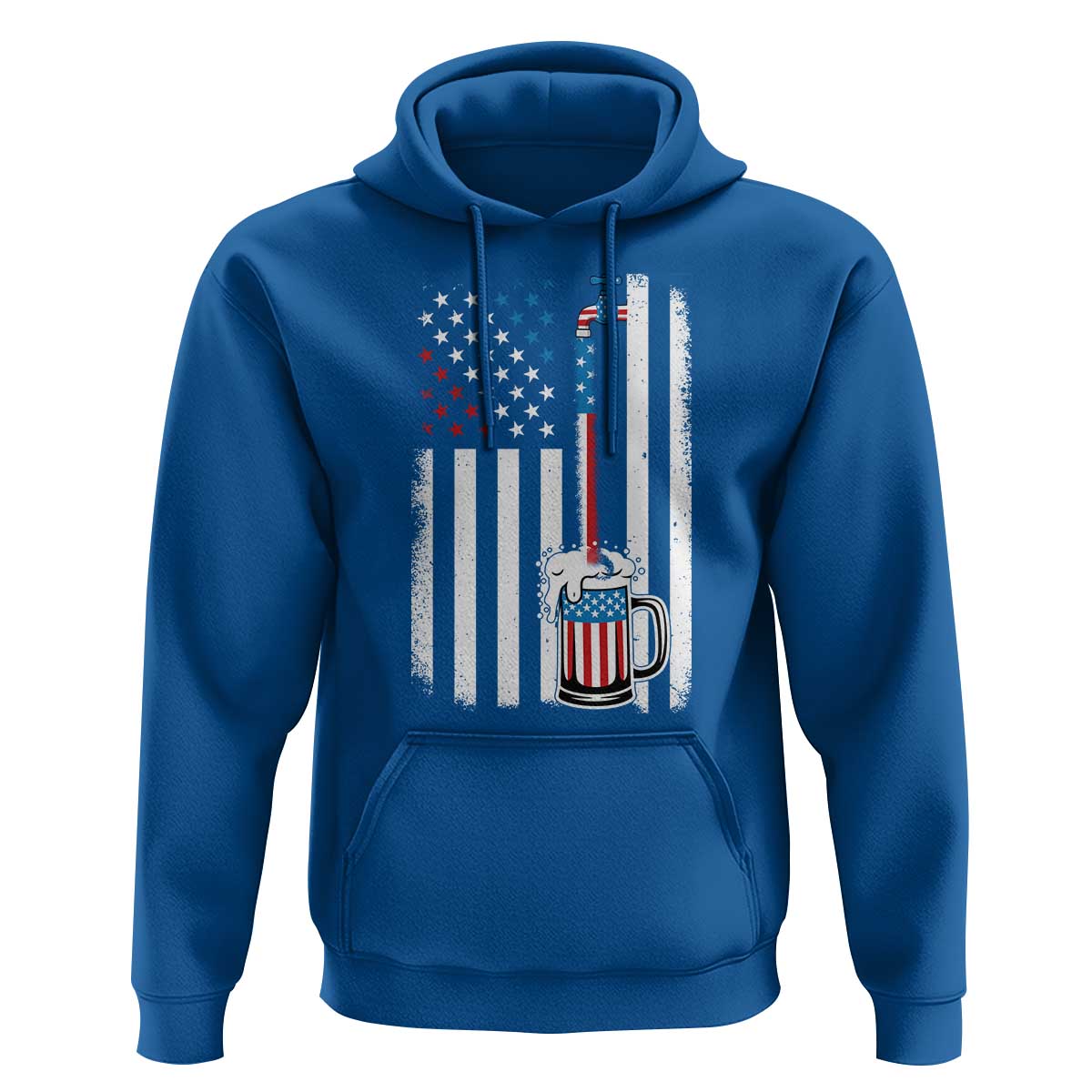 Funny Pouring Beer American Flag 4th Of July Craft Brewery Hoodie - Wonder Print Shop