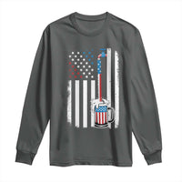 Funny Pouring Beer American Flag 4th Of July Craft Brewery Long Sleeve Shirt - Wonder Print Shop