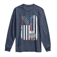 Funny Pouring Beer American Flag 4th Of July Craft Brewery Long Sleeve Shirt - Wonder Print Shop