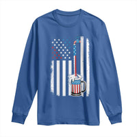 Funny Pouring Beer American Flag 4th Of July Craft Brewery Long Sleeve Shirt - Wonder Print Shop