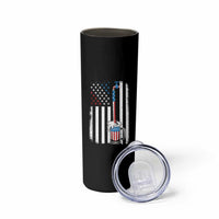 Funny Pouring Beer American Flag 4th Of July Craft Brewery Skinny Tumbler - Wonder Print Shop