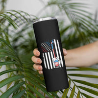 Funny Pouring Beer American Flag 4th Of July Craft Brewery Skinny Tumbler - Wonder Print Shop