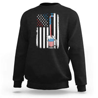 Funny Pouring Beer American Flag 4th Of July Craft Brewery Sweatshirt - Wonder Print Shop