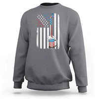 Funny Pouring Beer American Flag 4th Of July Craft Brewery Sweatshirt - Wonder Print Shop