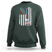 Funny Pouring Beer American Flag 4th Of July Craft Brewery Sweatshirt - Wonder Print Shop