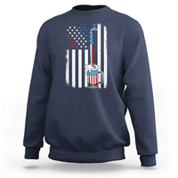Funny Pouring Beer American Flag 4th Of July Craft Brewery Sweatshirt - Wonder Print Shop