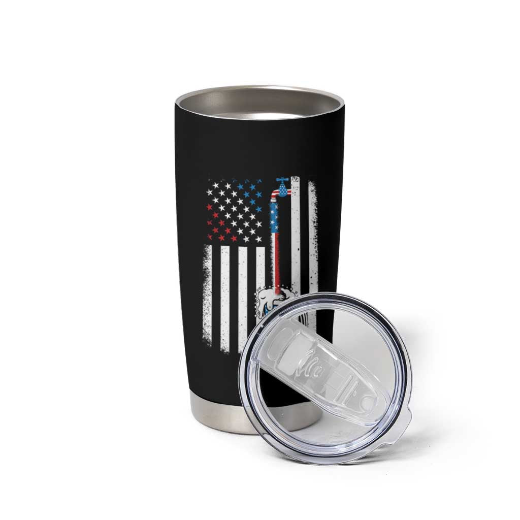Funny Pouring Beer American Flag 4th Of July Craft Brewery Tumbler Cup - Wonder Print Shop