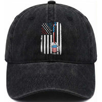 Funny Pouring Beer American Flag 4th Of July Craft Brewery Washed Cotton Baseball Cap