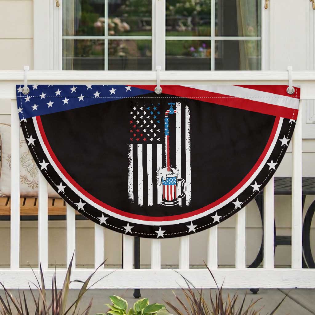 Funny Pouring Beer American Flag 4th Of July Craft Brewery Patriotic Fan Flag