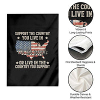 Funny Support The Country You Live In Garden Flag American Flag Map We The People Patriotic - Wonder Print Shop