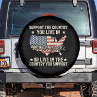 Funny Support The Country You Live In Spare Tire Cover American Flag Map We The People Patriotic - Wonder Print Shop