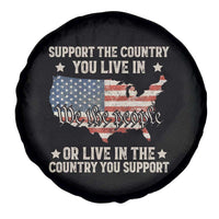 Funny Support The Country You Live In Spare Tire Cover American Flag Map We The People Patriotic - Wonder Print Shop