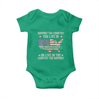 Funny Support The Country You Live In Baby Onesie American Flag Map We The People Patriotic - Wonder Print Shop