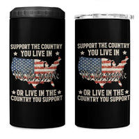 Funny Support The Country You Live In 4 in 1 Can Cooler Tumbler American Flag Map We The People Patriotic - Wonder Print Shop