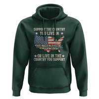 Funny Support The Country You Live In Hoodie American Flag Map We The People Patriotic - Wonder Print Shop