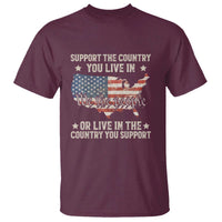 Funny Support The Country You Live In T Shirt American Flag Map We The People Patriotic - Wonder Print Shop