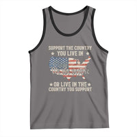Funny Support The Country You Live In Tank Top American Flag Map We The People Patriotic - Wonder Print Shop