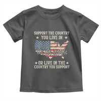 Funny Support The Country You Live In Toddler T Shirt American Flag Map We The People Patriotic - Wonder Print Shop