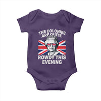 Funny The Colonies Are Quite Rowdy This Evening Baby Onesie Queen 4th Of July - Wonder Print Shop