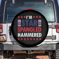 Funny 4th Of July Beer Drinking Lover Spare Tire Cover I'm Star Spangled Hammered - Wonder Print Shop