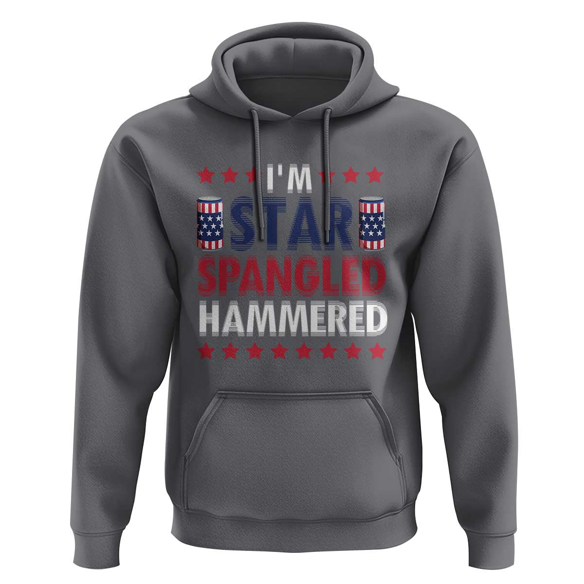 Funny 4th Of July Beer Drinking Lover Hoodie I'm Star Spangled Hammered - Wonder Print Shop