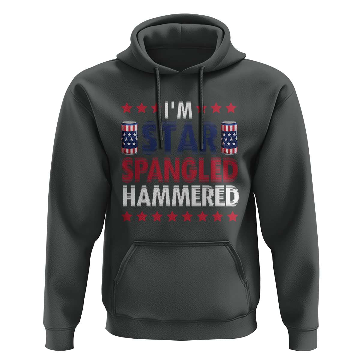 Funny 4th Of July Beer Drinking Lover Hoodie I'm Star Spangled Hammered - Wonder Print Shop