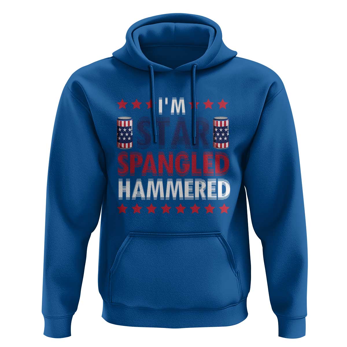 Funny 4th Of July Beer Drinking Lover Hoodie I'm Star Spangled Hammered - Wonder Print Shop