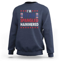 Funny 4th Of July Beer Drinking Lover Sweatshirt I'm Star Spangled Hammered - Wonder Print Shop