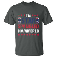 Funny 4th Of July Beer Drinking Lover T Shirt I'm Star Spangled Hammered - Wonder Print Shop