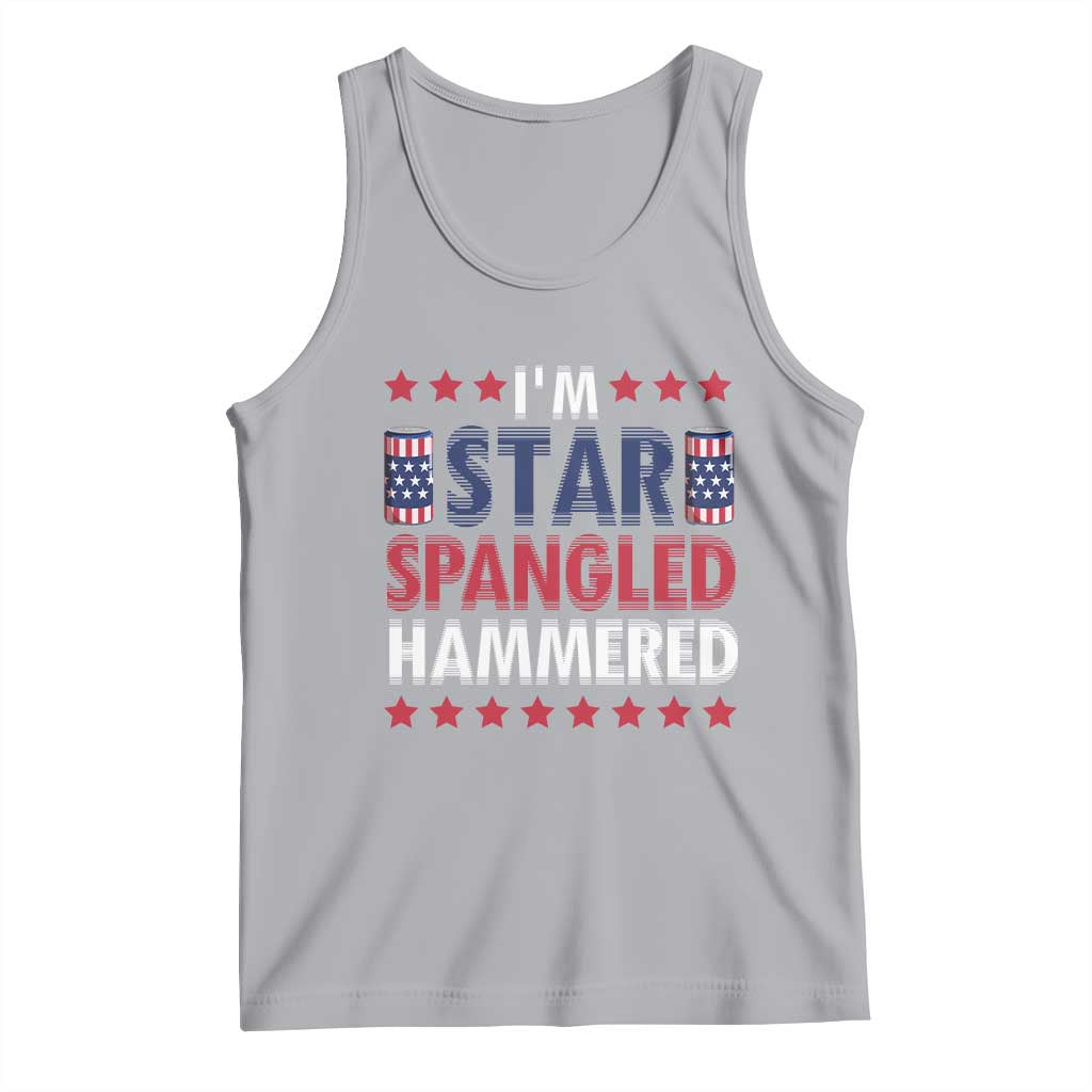 Funny 4th Of July Beer Drinking Lover Tank Top I'm Star Spangled Hammered - Wonder Print Shop