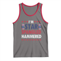 Funny 4th Of July Beer Drinking Lover Tank Top I'm Star Spangled Hammered - Wonder Print Shop