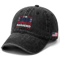 Funny 4th Of July Beer Drinking Lover Washed Cotton Baseball Cap I'm Star Spangled Hammered