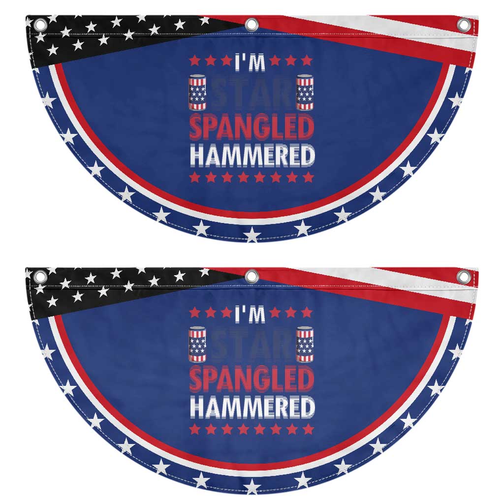 Funny 4th Of July Beer Drinking Lover Patriotic Fan Flag I'm Star Spangled Hammered