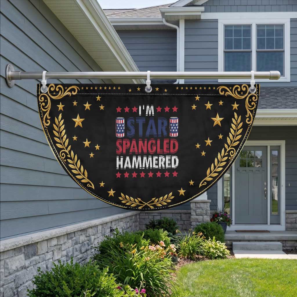 Funny 4th Of July Beer Drinking Lover Patriotic Fan Flag I'm Star Spangled Hammered