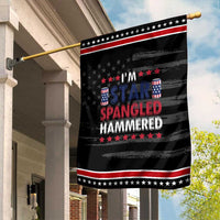 Funny 4th Of July Beer Drinking Lover Garden Flag I'm Star Spangled Hammered