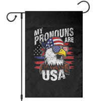 Funny My Pronouns Are USA 4th of July Garden Flag Patriotic Eagle American Flag - Wonder Print Shop