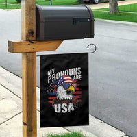 Funny My Pronouns Are USA 4th of July Garden Flag Patriotic Eagle American Flag - Wonder Print Shop