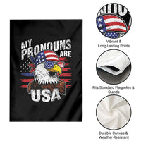 Funny My Pronouns Are USA 4th of July Garden Flag Patriotic Eagle American Flag - Wonder Print Shop