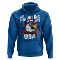 Funny My Pronouns Are USA 4th of July Hoodie Patriotic Eagle American Flag - Wonder Print Shop