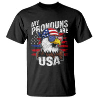 Funny My Pronouns Are USA 4th of July T Shirt Patriotic Eagle American Flag - Wonder Print Shop