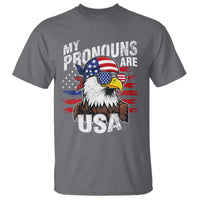 Funny My Pronouns Are USA 4th of July T Shirt Patriotic Eagle American Flag - Wonder Print Shop