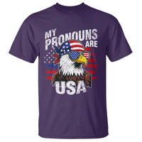 Funny My Pronouns Are USA 4th of July T Shirt Patriotic Eagle American Flag - Wonder Print Shop