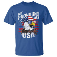 Funny My Pronouns Are USA 4th of July T Shirt Patriotic Eagle American Flag - Wonder Print Shop