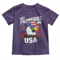 Funny My Pronouns Are USA 4th of July Toddler T Shirt Patriotic Eagle American Flag - Wonder Print Shop