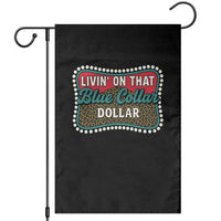 Living On That Blue Collar Dollar Garden Flag Leopard Print - Wonder Print Shop