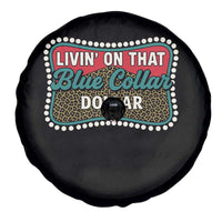 Living On That Blue Collar Dollar Spare Tire Cover Leopard Print - Wonder Print Shop