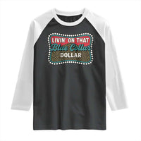 Living On That Blue Collar Dollar Raglan Shirt Leopard Print - Wonder Print Shop