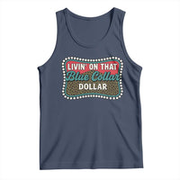 Living On That Blue Collar Dollar Tank Top Leopard Print - Wonder Print Shop