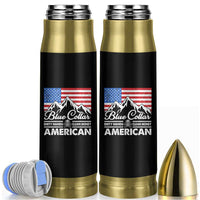 Blue Collar American Bullet Tumbler Dirty Hands Clean Money Vintage American Flag Mountain - Wonder Print Shop
