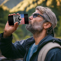 Blue Collar American 4 in 1 Can Cooler Tumbler Dirty Hands Clean Money Vintage American Flag Mountain - Wonder Print Shop